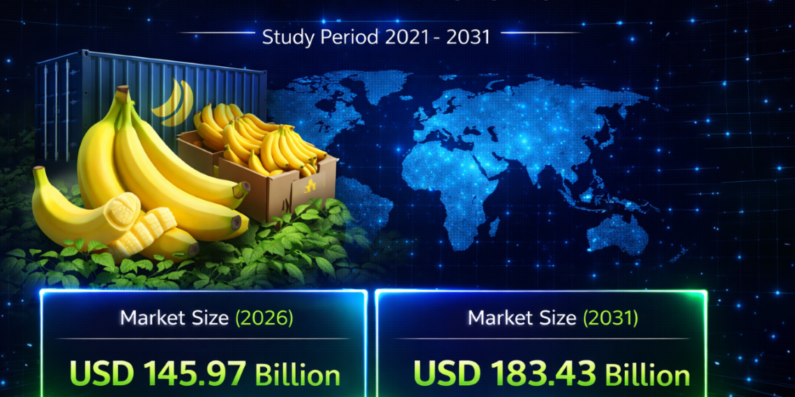 Banana Market Growth Trends: Market Size Expected at USD 145.97 Billion in 2026 with 4.63% CAGR Through 2031 